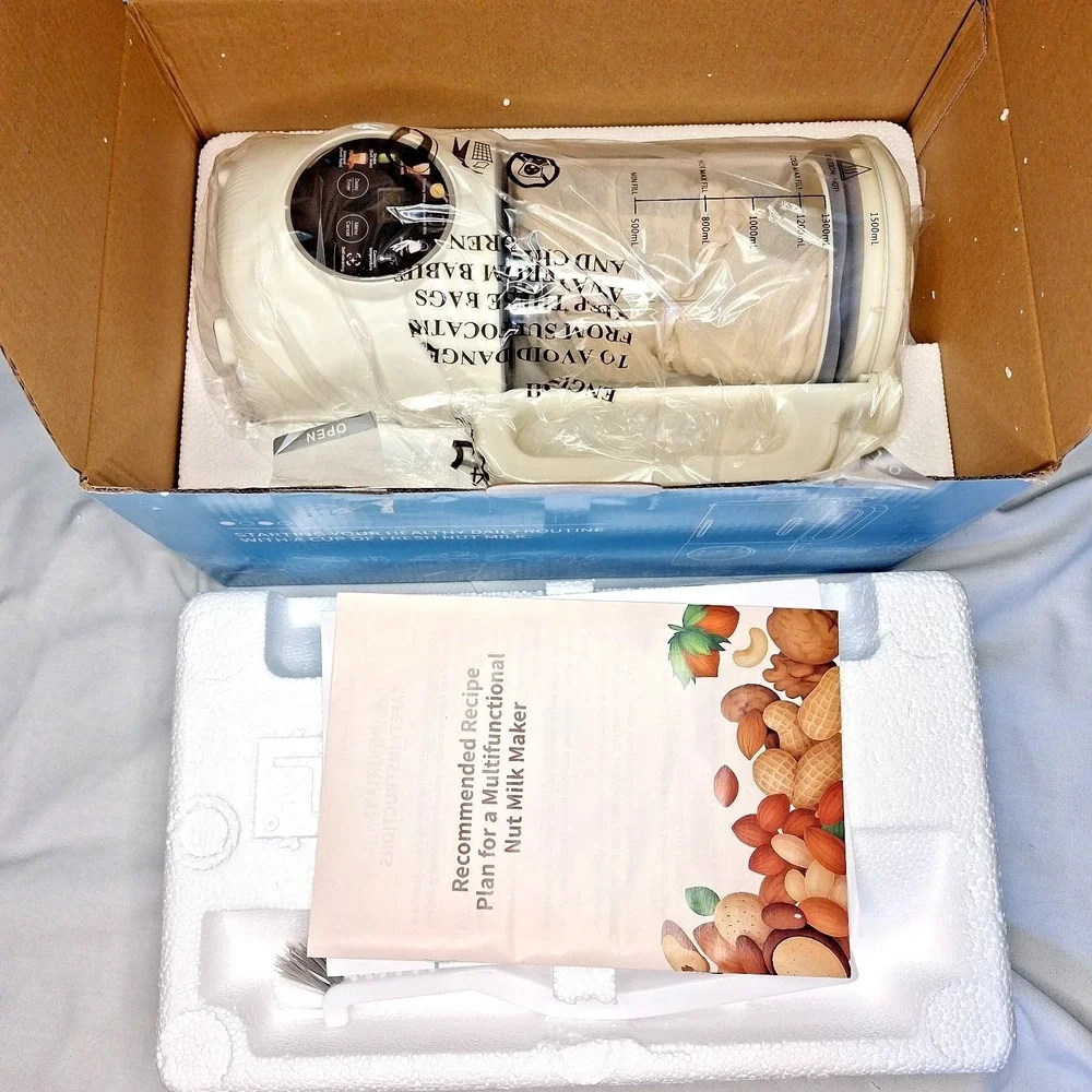 NestEase Nut Milk Maker Machine‎ HX-DJ10 Automatic Plant Based Milk Maker NEW